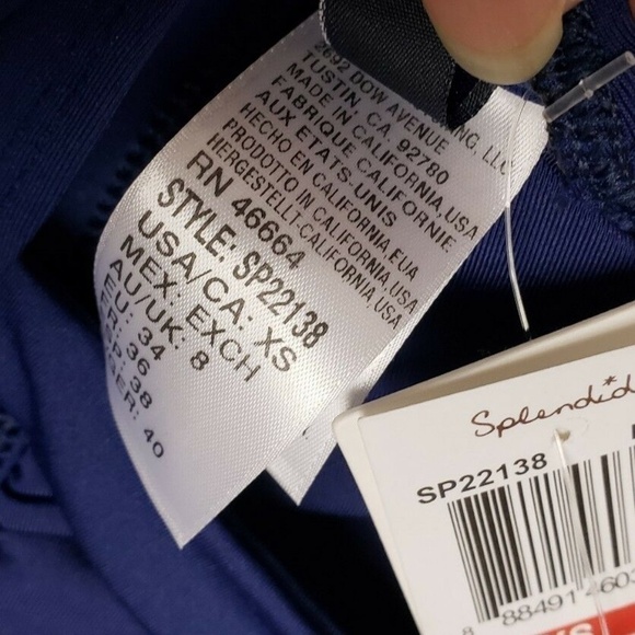 Splendid Frill Seeker Navy Blue Halter Bikini Top - Picture 5 of 8